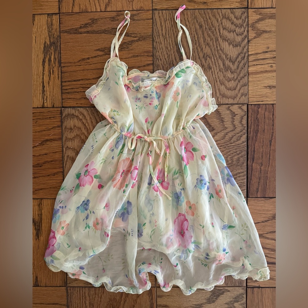 Victoria's Secret Pastel Floral Chiffon babydoll